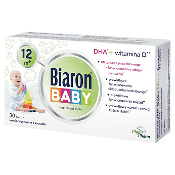 Biaron Baby 12M+, kapsułki z witaminą D dla dzieci, 30 szt.