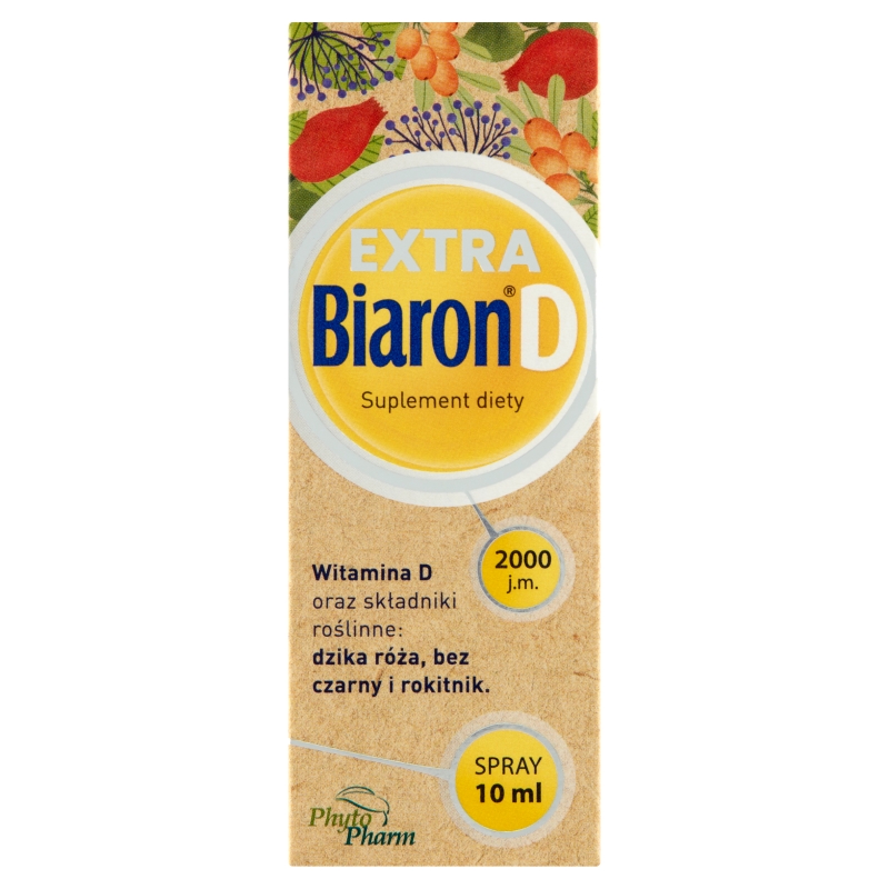 Biaron D Extra , spray do ust z witaminą D i czarnym bzem, 10 ml