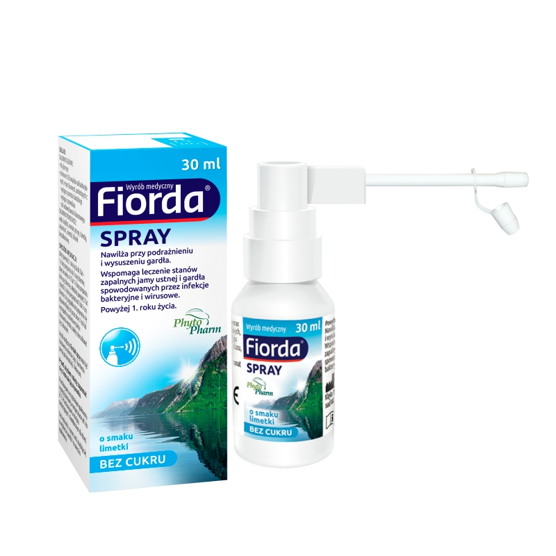Fiorda spray, nawilżający błonę śluzową, łagodzi objawy stanów zapalnych, 30 ml