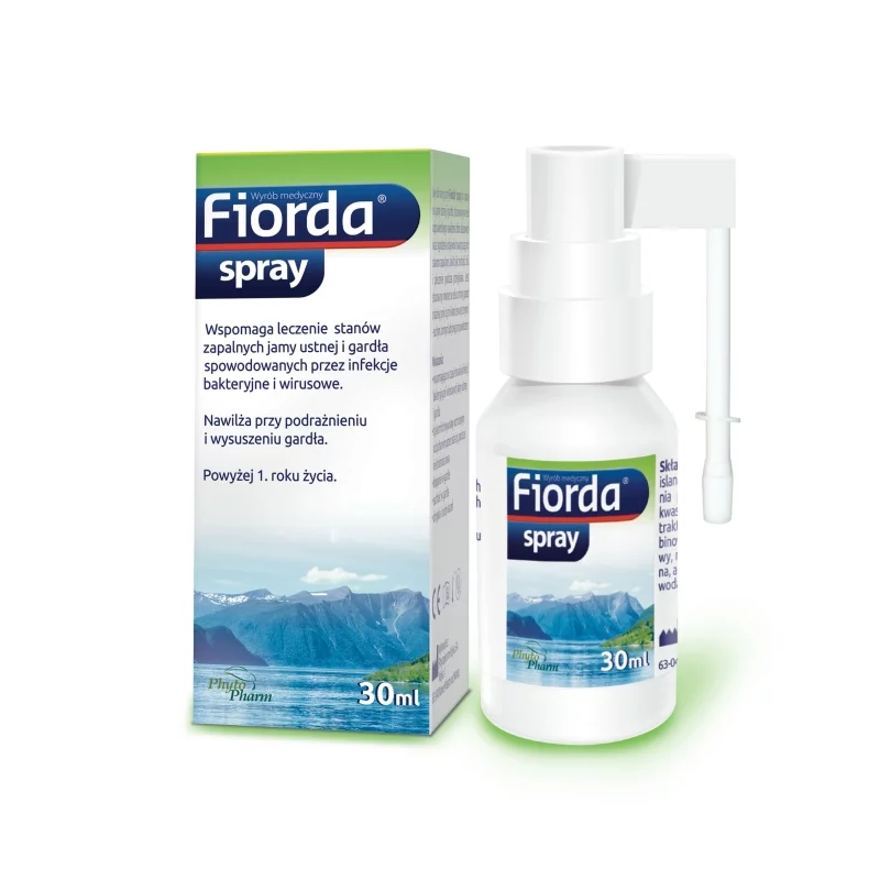 Fiorda spray, nawilżający błonę śluzową, łagodzi objawy stanów zapalnych, 30 ml
