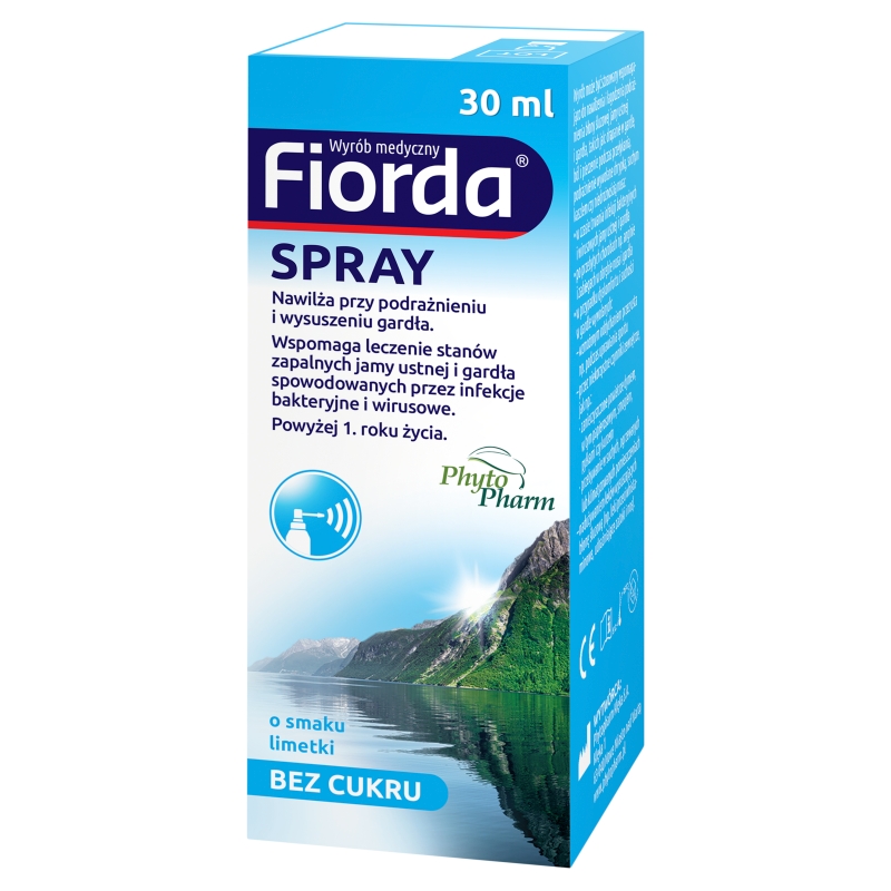 Fiorda spray nawilżający błonę śluzową, łagodzi objawy stanów zapalnych, 30 ml