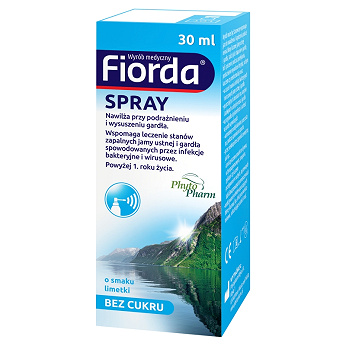 Fiorda spray, nawilżający błonę śluzową, łagodzi objawy stanów zapalnych, 30 ml