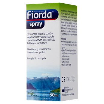 Fiorda spray, nawilżający błonę śluzową, łagodzi objawy stanów zapalnych, 30 ml