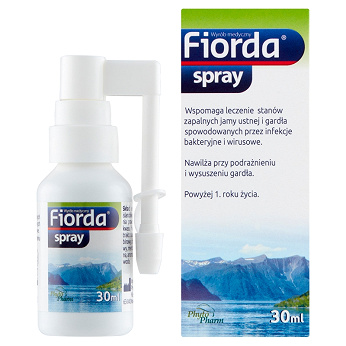 Fiorda spray, nawilżający błonę śluzową, łagodzi objawy stanów zapalnych, 30 ml