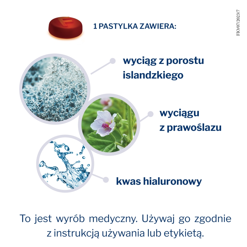Fiorda Vocal MD, miękkie pastylki na ból gardła o smaku owoców leśnych, 30 szt.