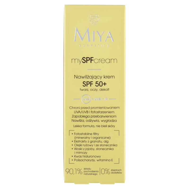 Miya mySPFcream, krem nawilżający SPF 50+, 40 ml