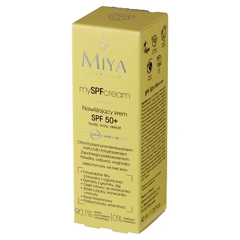 Miya mySPFcream, krem nawilżający SPF 50+, 40 ml