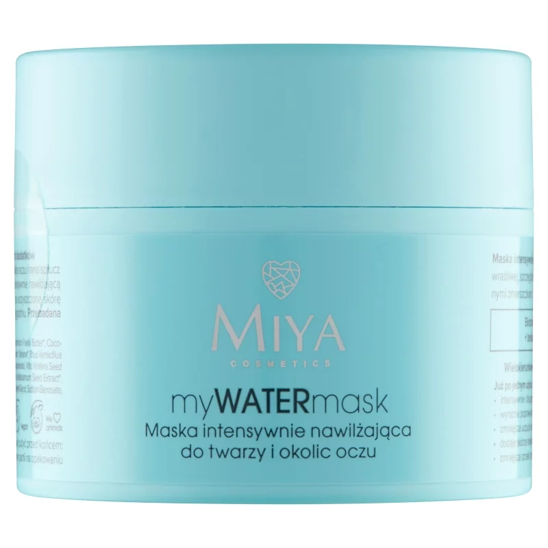 KANANI EUROPE Miya myWATERmask, maska intensywnie nawilżająca do twarzy i okolic oczu, 50 g — Składniki i ocena