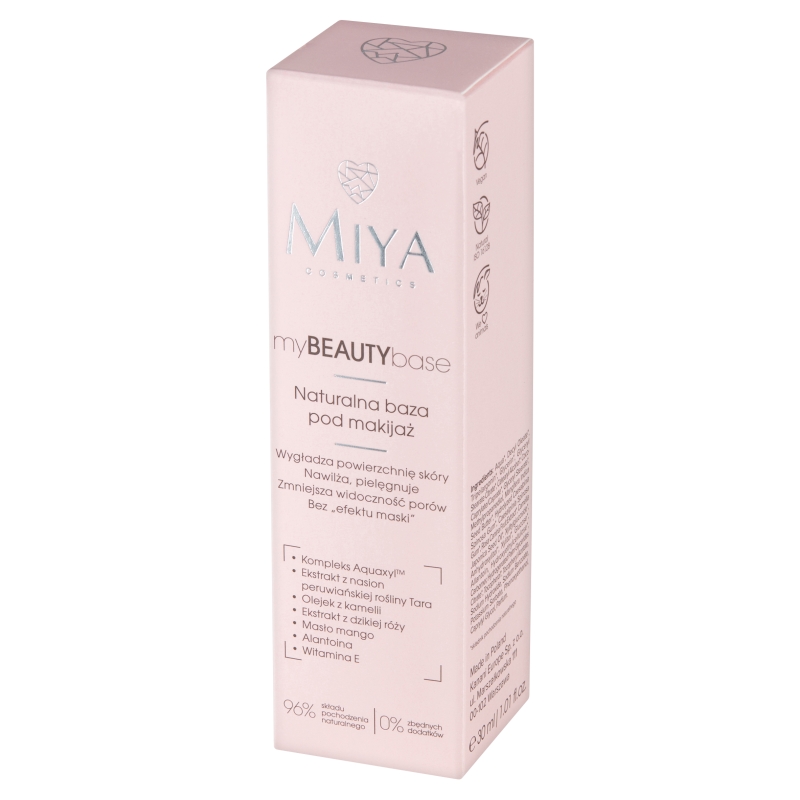 Miya  myBEAUTYbase, baza naturalna pod makijaż, 30 ml
