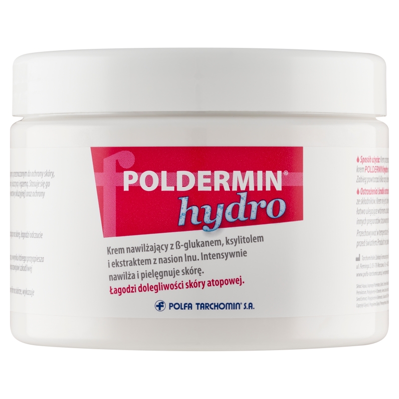 Poldermin Hydro krem intensywnie nawilżający dla cery suchej i wrażliwej, 500 g