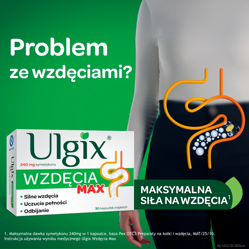 Ulgix wzdęcia, 80 mg 25 kapsułek