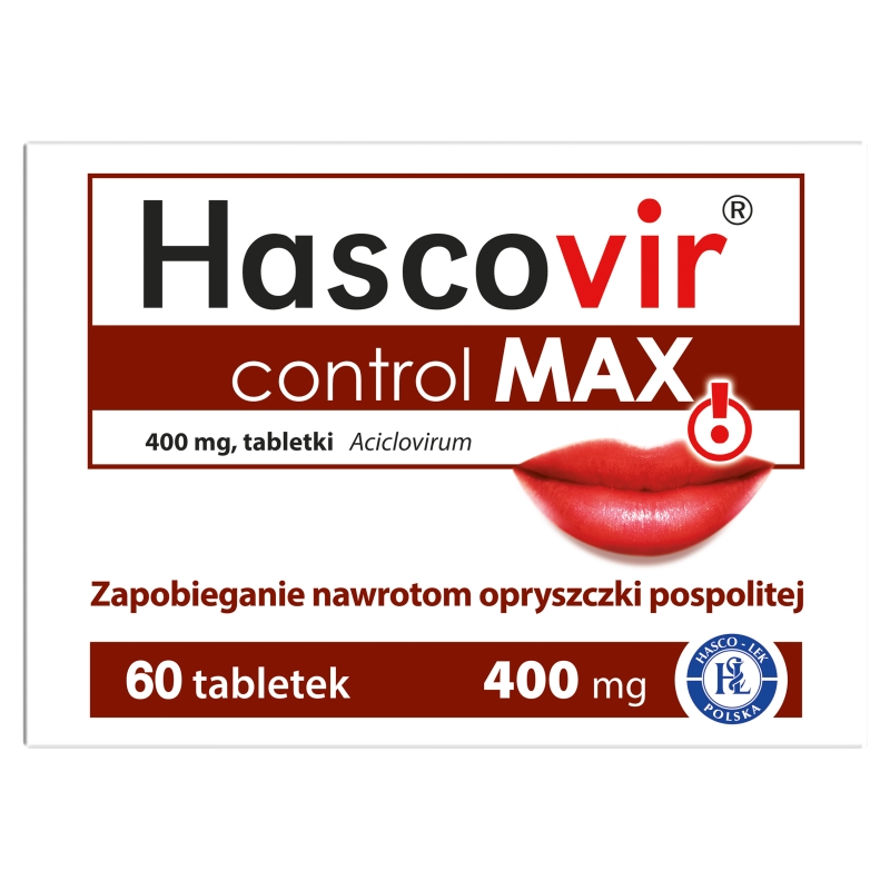 Hascovir control Max, tabletki na opryszczkę, 60 szt.