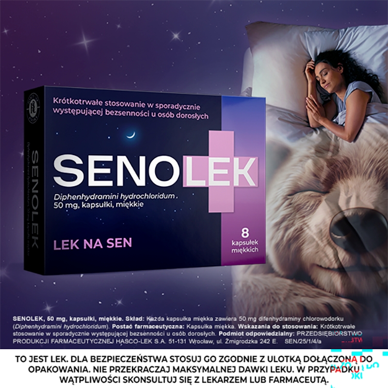 Senolek 50 mg, 8 kapsułek miękkich