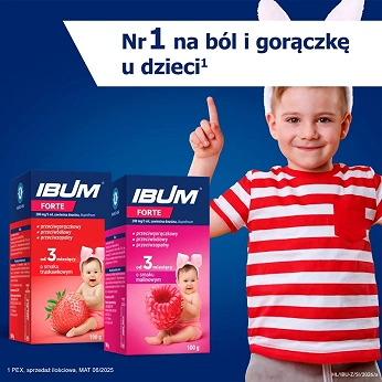 Ibum Forte 200 mg, zawiesina, malinowa, 150 g