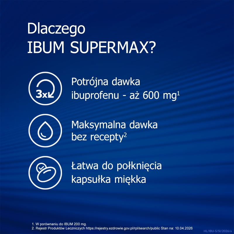 Ibum Supermax 600 mg, 20 kapsułek
