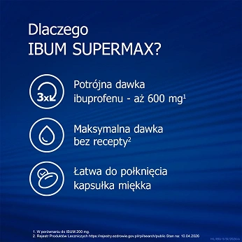 Ibum Supermax 600 mg, 20 kapsułek