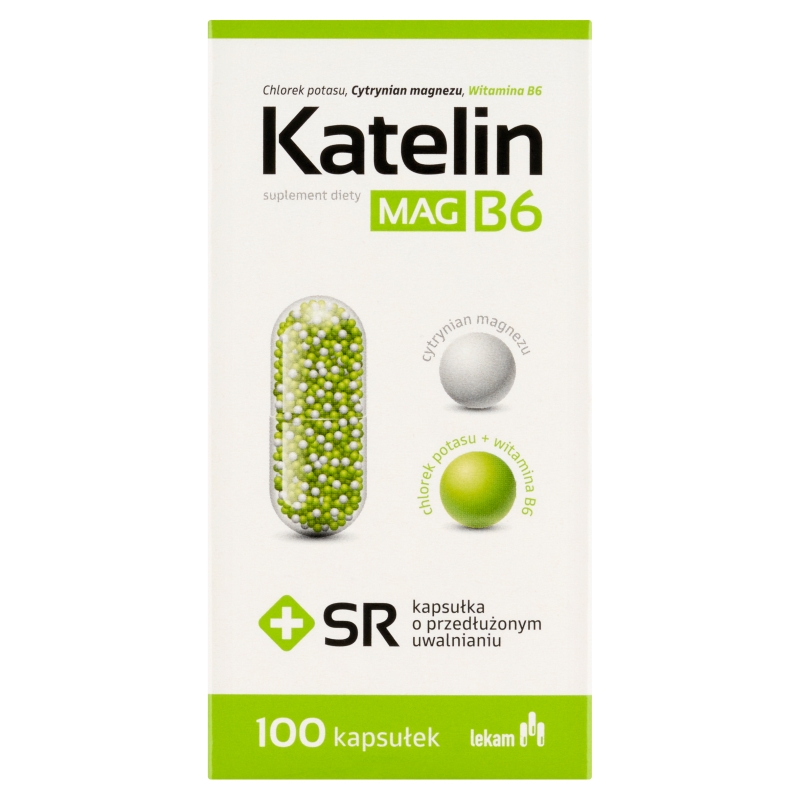 Katelin MAG B6 kapsułki z witaminą B6 i magnezem, 100 szt.