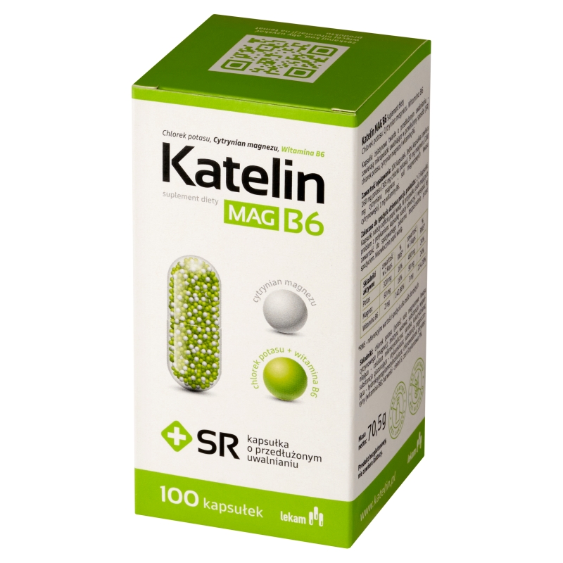 Katelin MAG B6, kapsułki z witaminą B6 i magnezem, 100 szt.