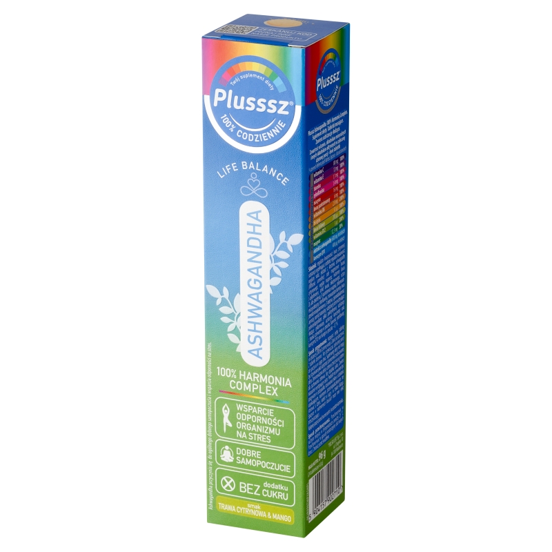 Plusssz Ashwagandha 100% Harmonia Complex, 24 tabletki musujące