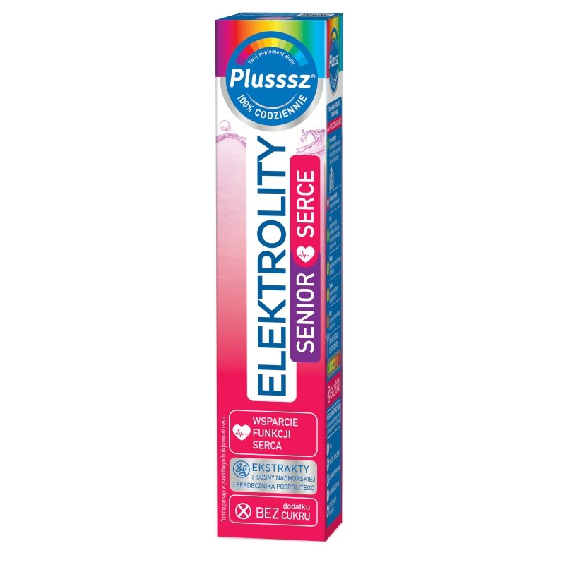 Plusssz Elektrolity Senior Serce, 24 tabletki musujące
