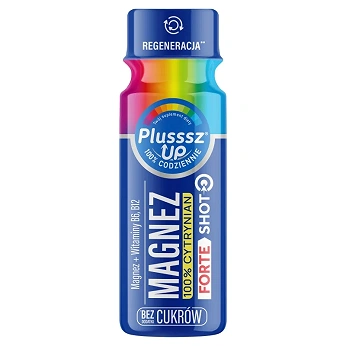 Plusssz Up Magnez, smak mango, shot, 50 ml KRÓTKA DATA 31.08.2026