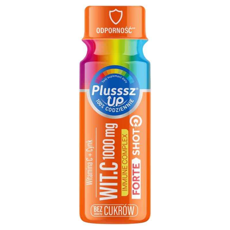 Plusssz Up Wit.C 1000mg Immune Complex shot o smaku czarnej porzeczki, 50 ml
