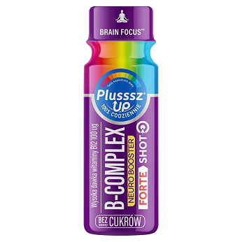 Plusssz Up B-COMPLEX, shot o smaku malinowym, 50 ml