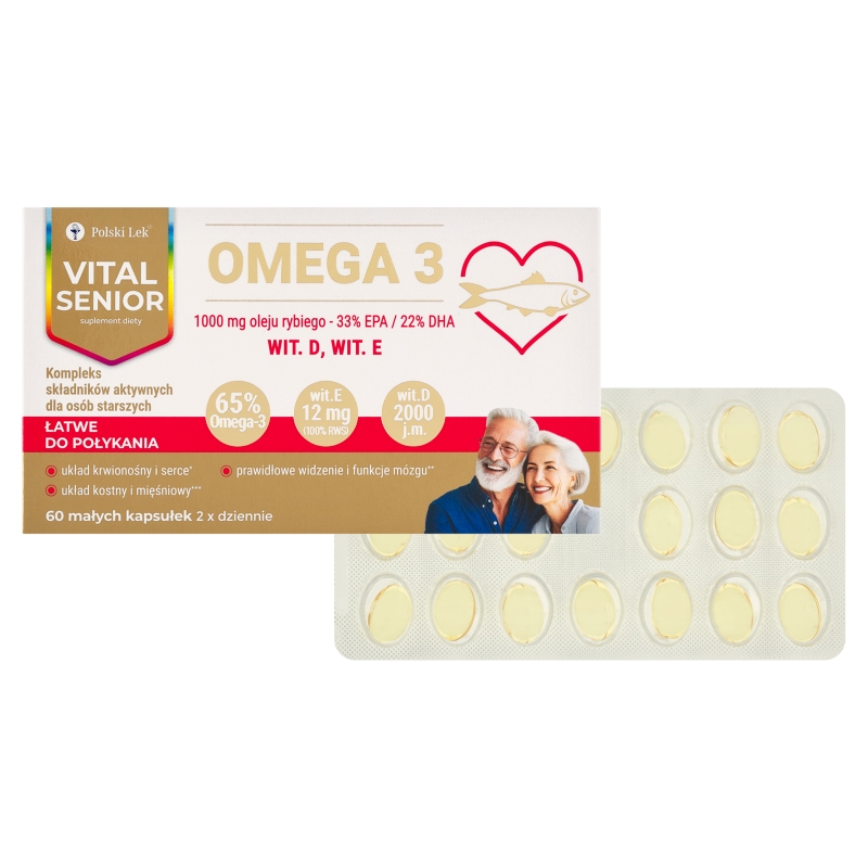 Vital Senior Omega 3, 60 kapsułek miękkich