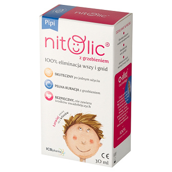 Pipi Nitolic przeciw wszawicy, zestaw: spray – 30 ml + grzebień 1 szt.