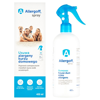 Allergoff, spray wspomagający leczenie alergii wziewnej, 400 ml