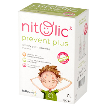 Pipi Nitolic Prevent Plus, spray ochronny przed wszawicą dla dzieci, 150 ml