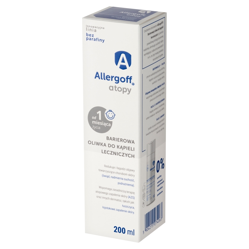 Allergoff, barierowa oliwka do kąpieli leczniczych, 200 ml