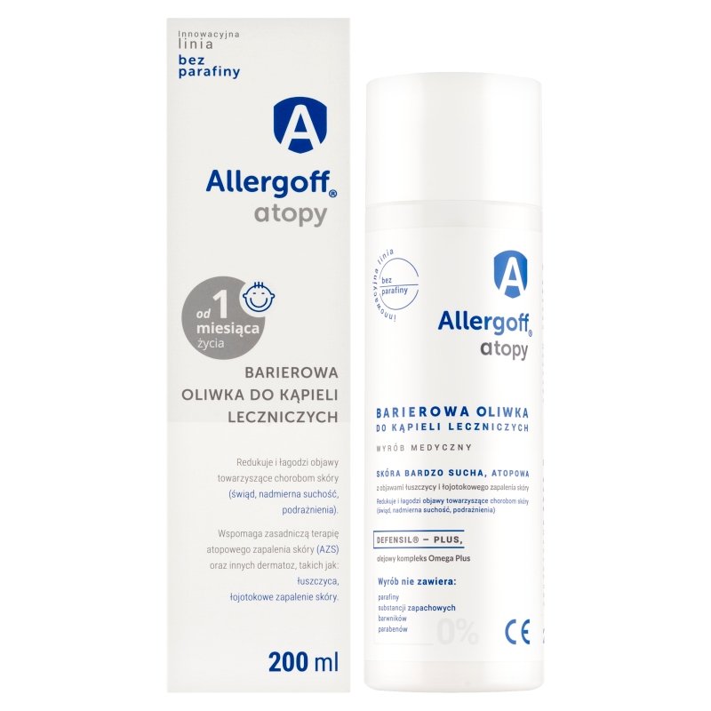 Allergoff, barierowa oliwka do kąpieli leczniczych, 200 ml