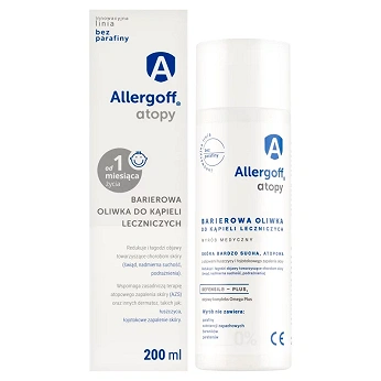 Allergoff, barierowa oliwka do kąpieli leczniczych, 200 ml