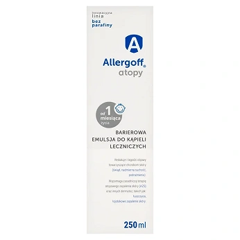 Allergoff, barierowa emulsja do kąpieli leczniczych, 250 ml