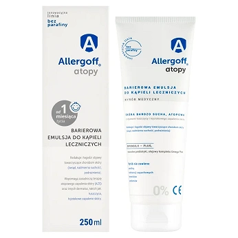 Allergoff, barierowa emulsja do kąpieli leczniczych, 250 ml