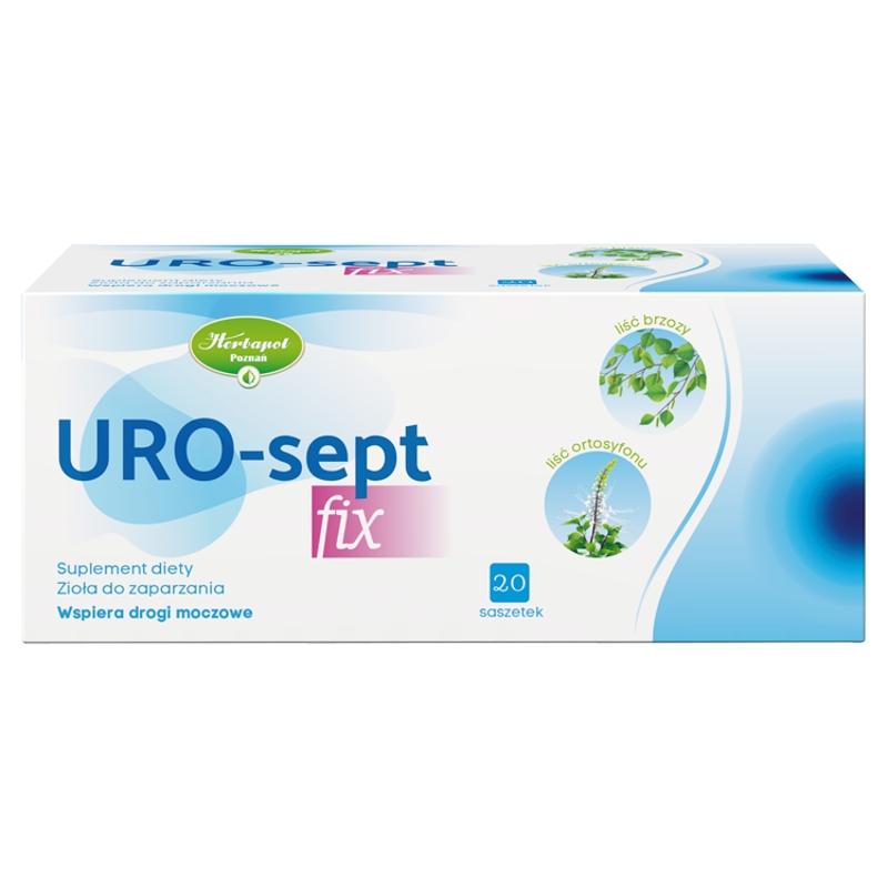 URO-sept fix , zioła ze składnikami wspierającymi drogi moczowe, 20 szt.
