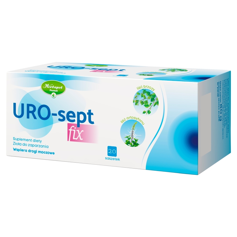 URO-sept fix , zioła ze składnikami wspierającymi drogi moczowe, 20 szt.