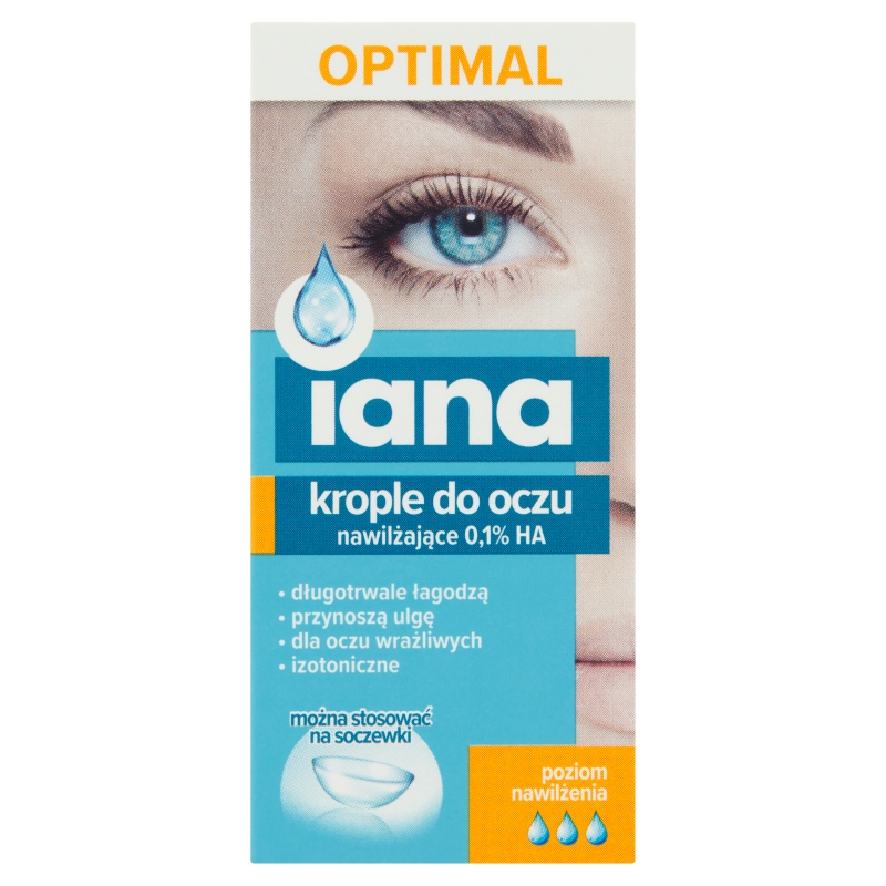 Iana , krople do oczu nawilżające, 10 ml