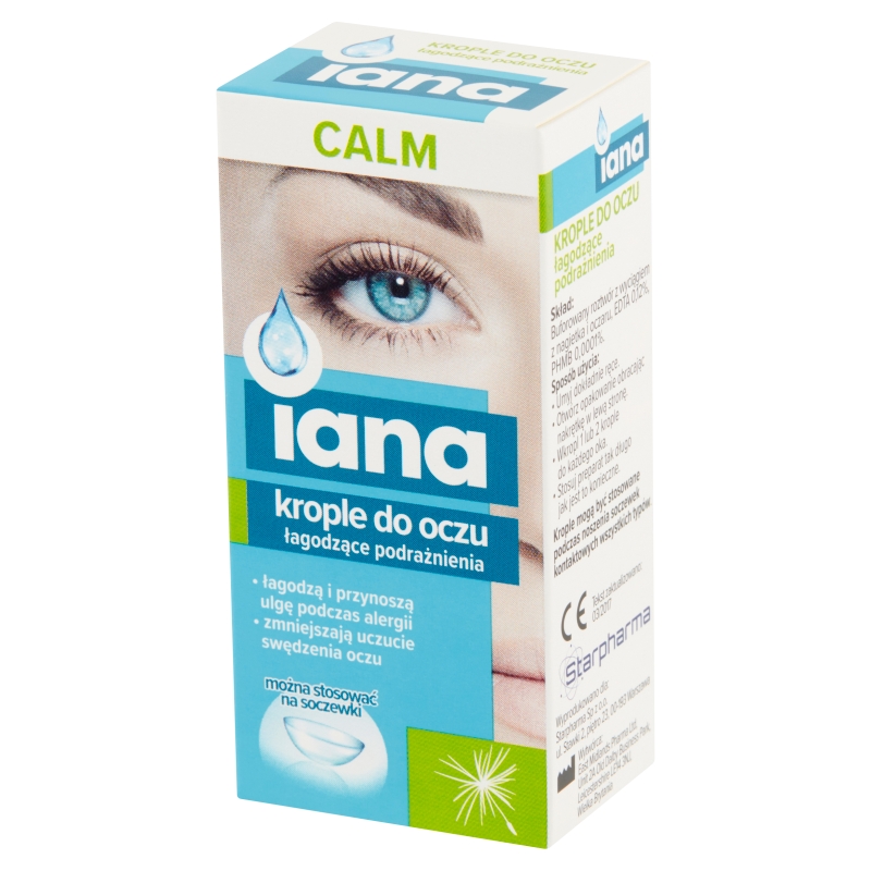 IANA CALM, krople do oczu łagodzące podrażnienia, 10 ml