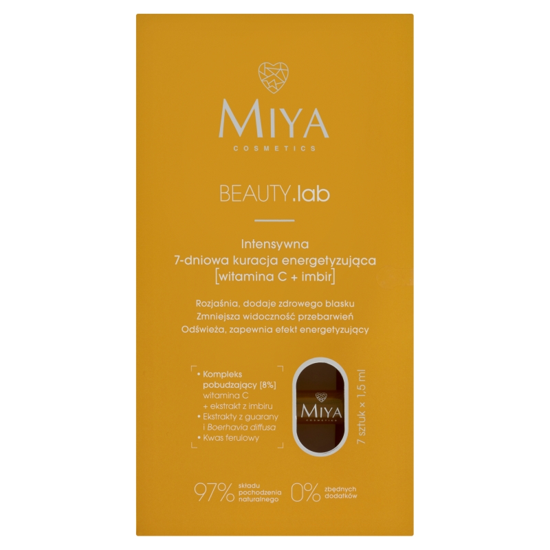 KANANI EUROPE Miya Cosmetics Beauty.Lab 7 dniowa kuracja, 7 ampułek x 1,5 ml — Składniki i ocena