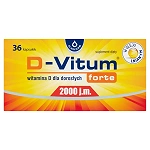 D-Vitum forte 2000 j.m. kapsułki ze składnikami wspierającymi odporność, 36 szt.