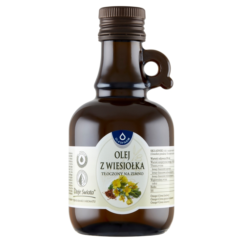 Olej z wiesiołka, tłoczony na zimno, 250 ml