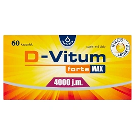 D-Vitum forte MAX 4000 j.m. kapsułki uzupełniające dietę w witaminę D, 60 szt.
