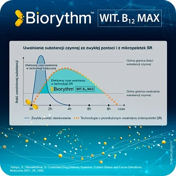 Biorythm Witamina B12, kapsułki o przedłużonym uwalnianiu z witaminą B12, 30 szt.