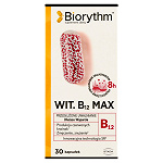 Biorythm Witamina B12 kapsułki o przedłużonym uwalnianiu z witaminą B12, 30 szt.