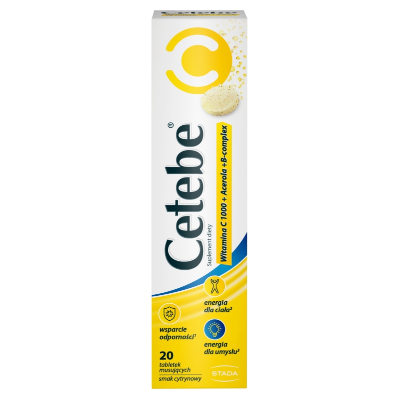Cetebe 1000 mg 20 tabletek musujących KRÓTKA DATA 30.06.2026