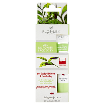 Flos-Lek Żel ze świetlikiem i herbatą , do powiek i pod oczy, 15 ml