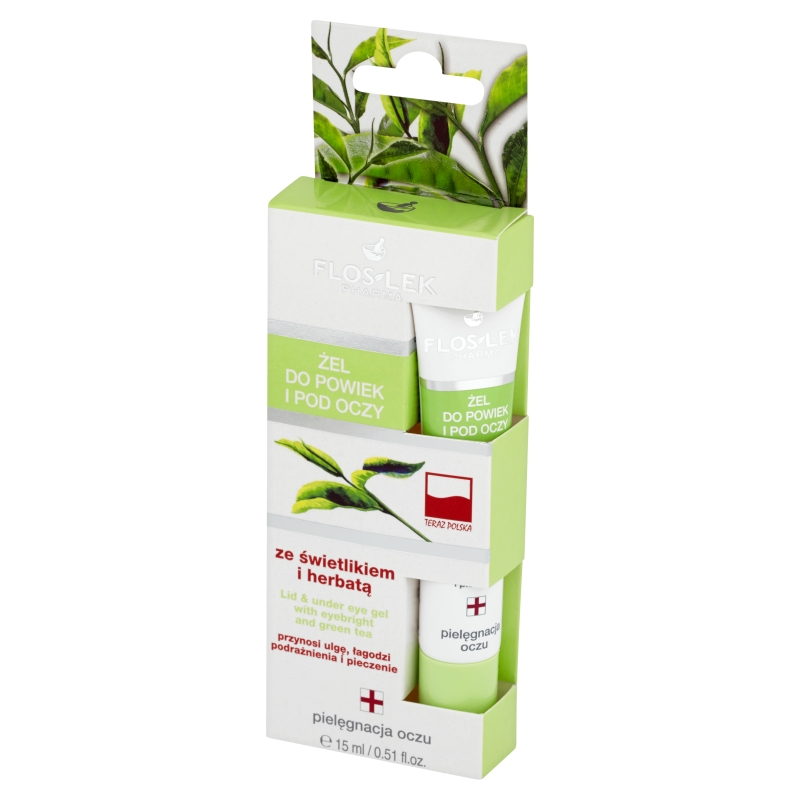 Flos-Lek Żel ze świetlikiem i herbatą , do powiek i pod oczy, 15 ml