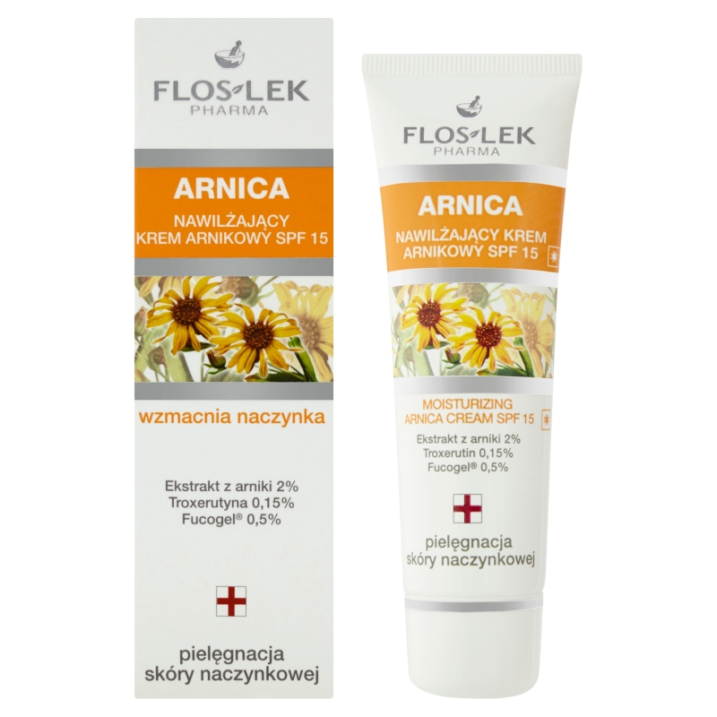Flos-Lek, krem arnikowy, nawilżający, SPF 15, 50 ml